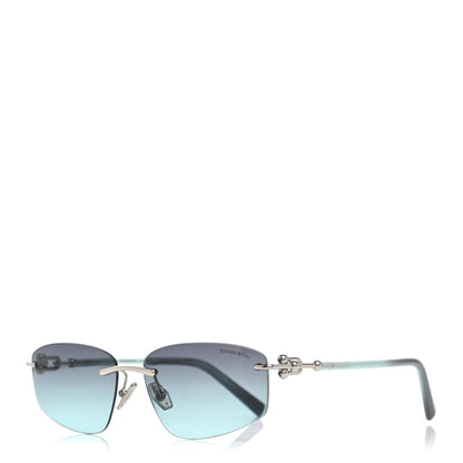 Tiffany Metal HardWear Sunglasses TF3114 Silver Azure Gradient Grey 1 of 8
