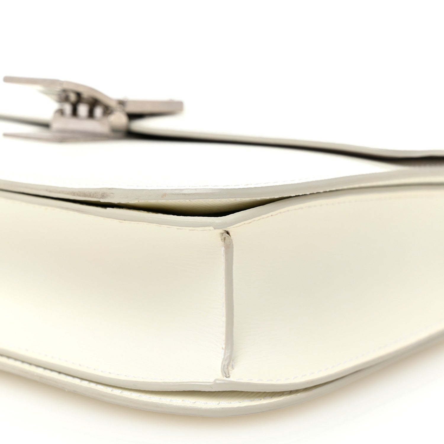 Celine Liege Calfskin Medium Classic Box Flap Bag White 9 of 11