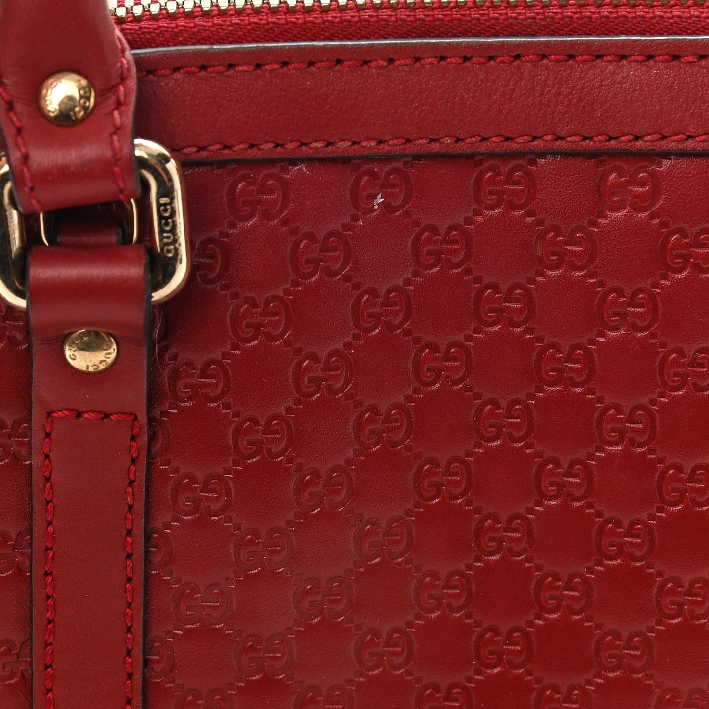 Soft Microguccissima Mini Dome Bag Rosso