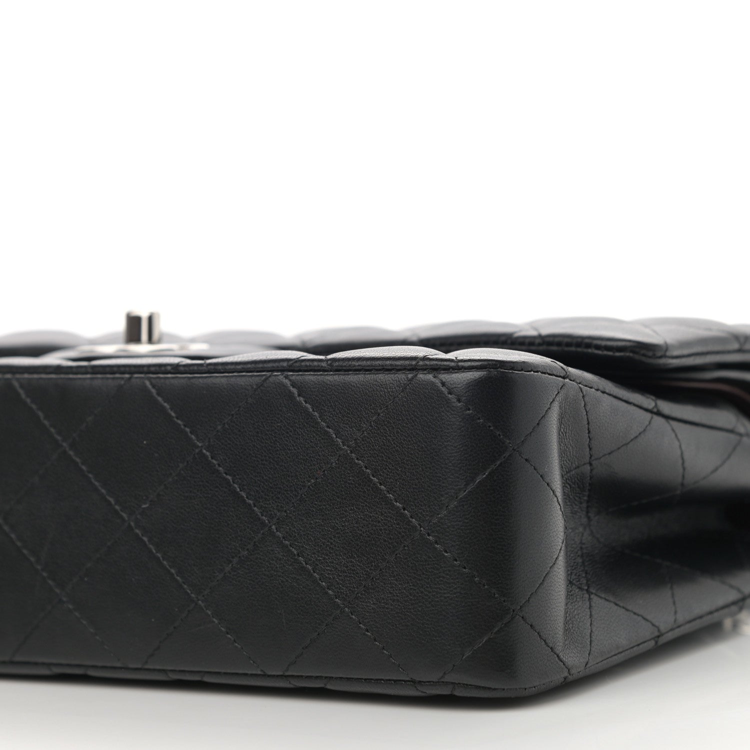Chanel Lambskin Quilted Medium Double Flap Black 9 of 12