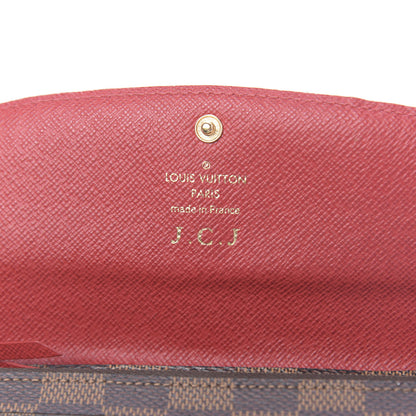 Louis Vuitton Damier Ebene Emilie Wallet Red 6 of 11