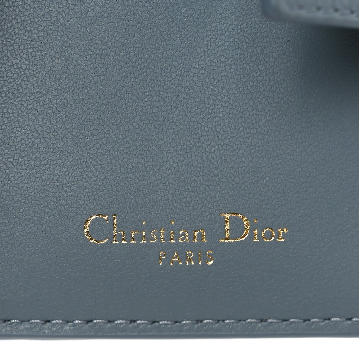 Supple Calfskin Cannage Caro Dandelion Card Holder Cloud Blue