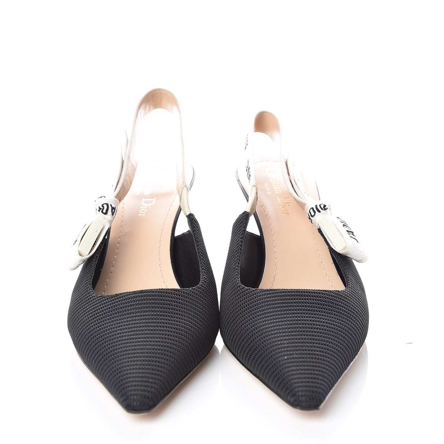 Technical Canvas Ribbon J Adior Slingback 65mm Pumps 39 Black