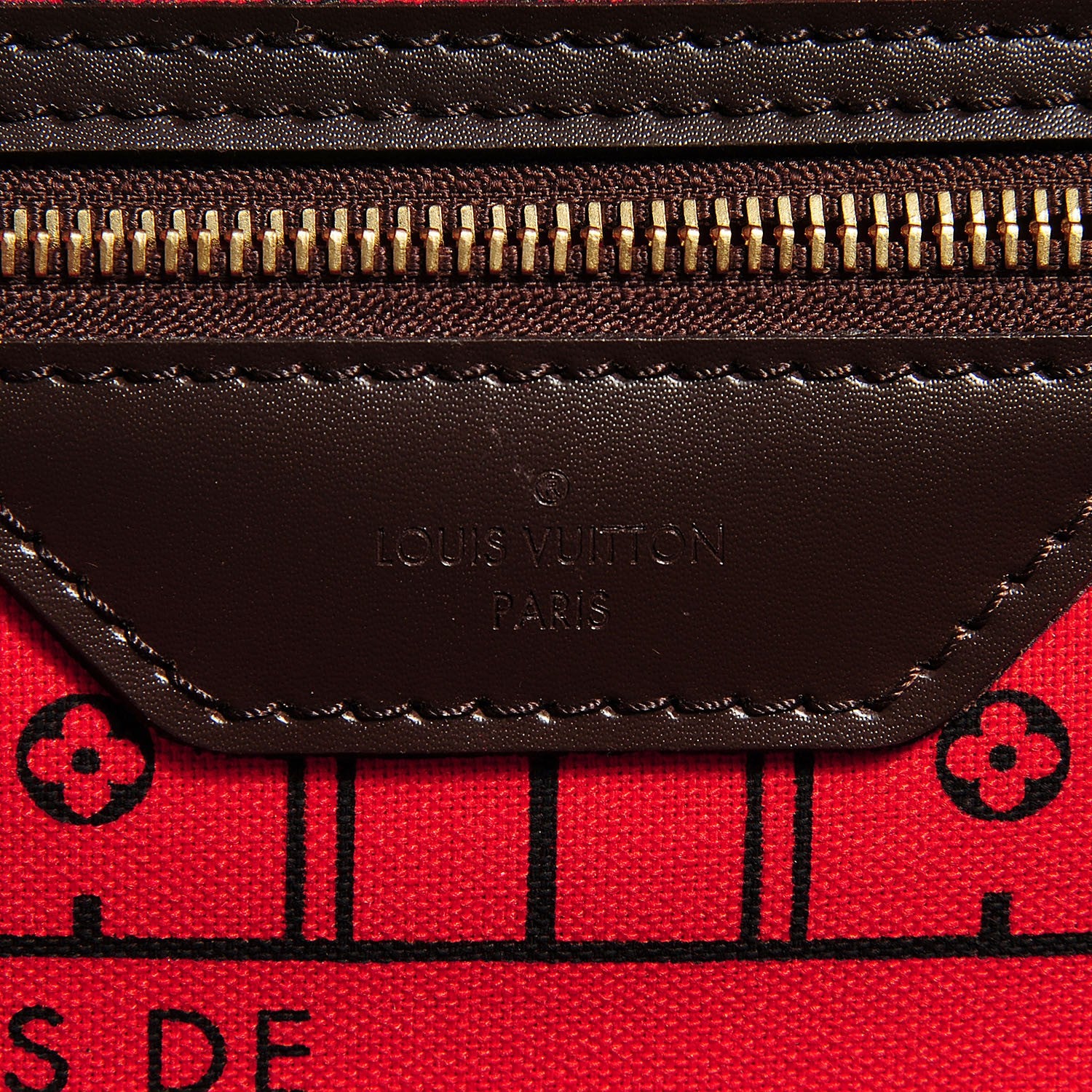 Louis Vuitton Damier Ebene Neverfull MM 7 of 9