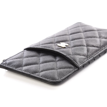 Chanel Caviar Quilted Classic Flat Wallet Pouch Black 6 of 10