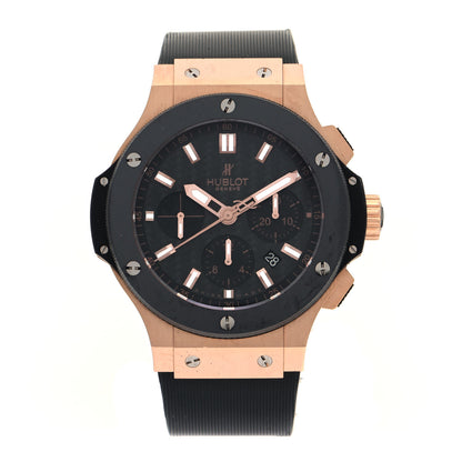 Hublot 18K Rose Gold Titanium Rubber 44mm Big Bang Evolution Automatic Watch Black 301.PM.1780. RX 1 of 5