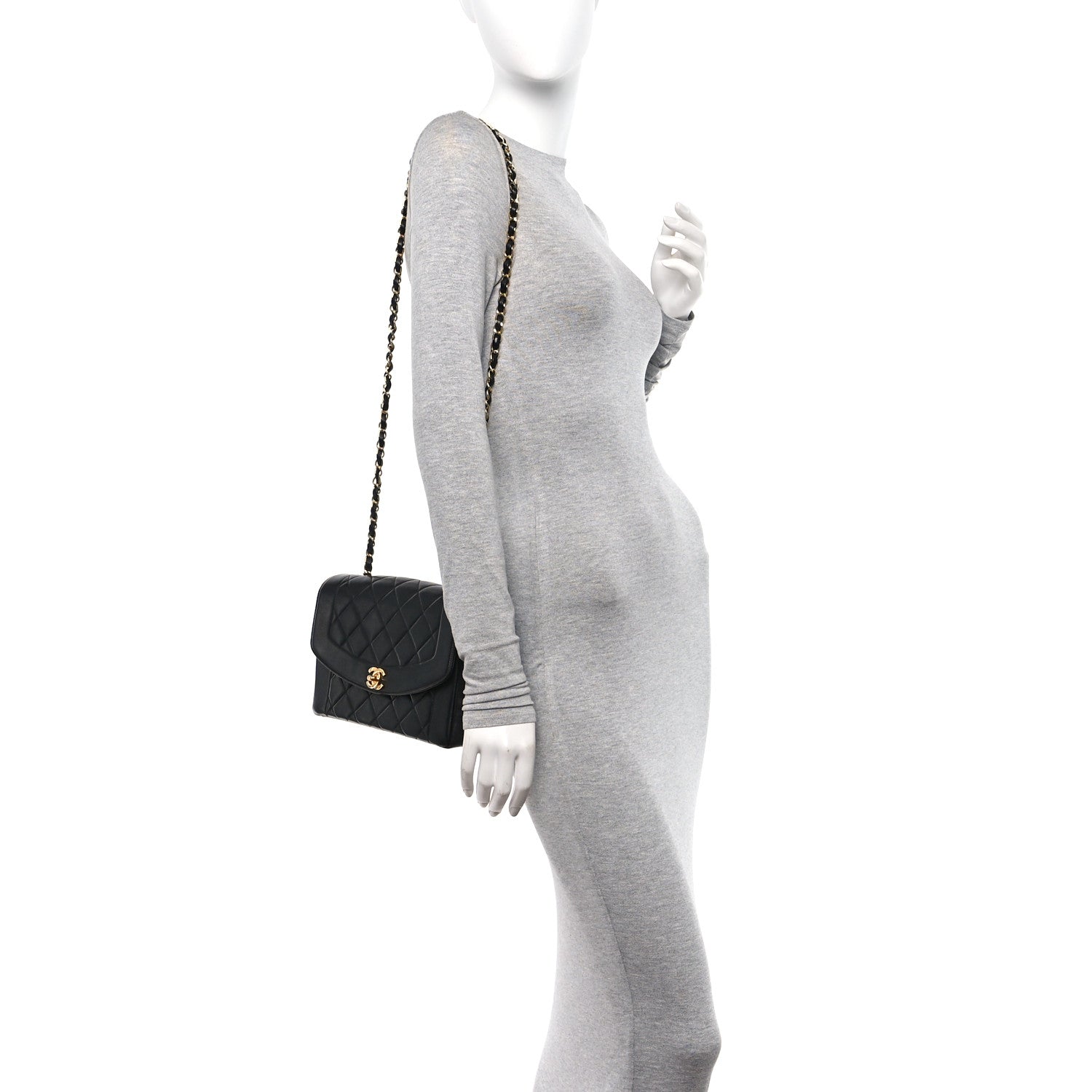 Chanel Lambskin Quilted Medium Single Flap Black 2 of 11