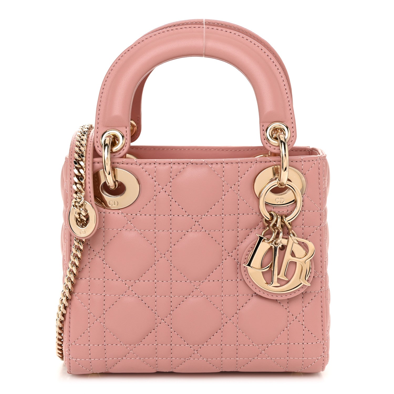 Christian Dior Lambskin Cannage Mini Lady Dior Blush 1 of 10