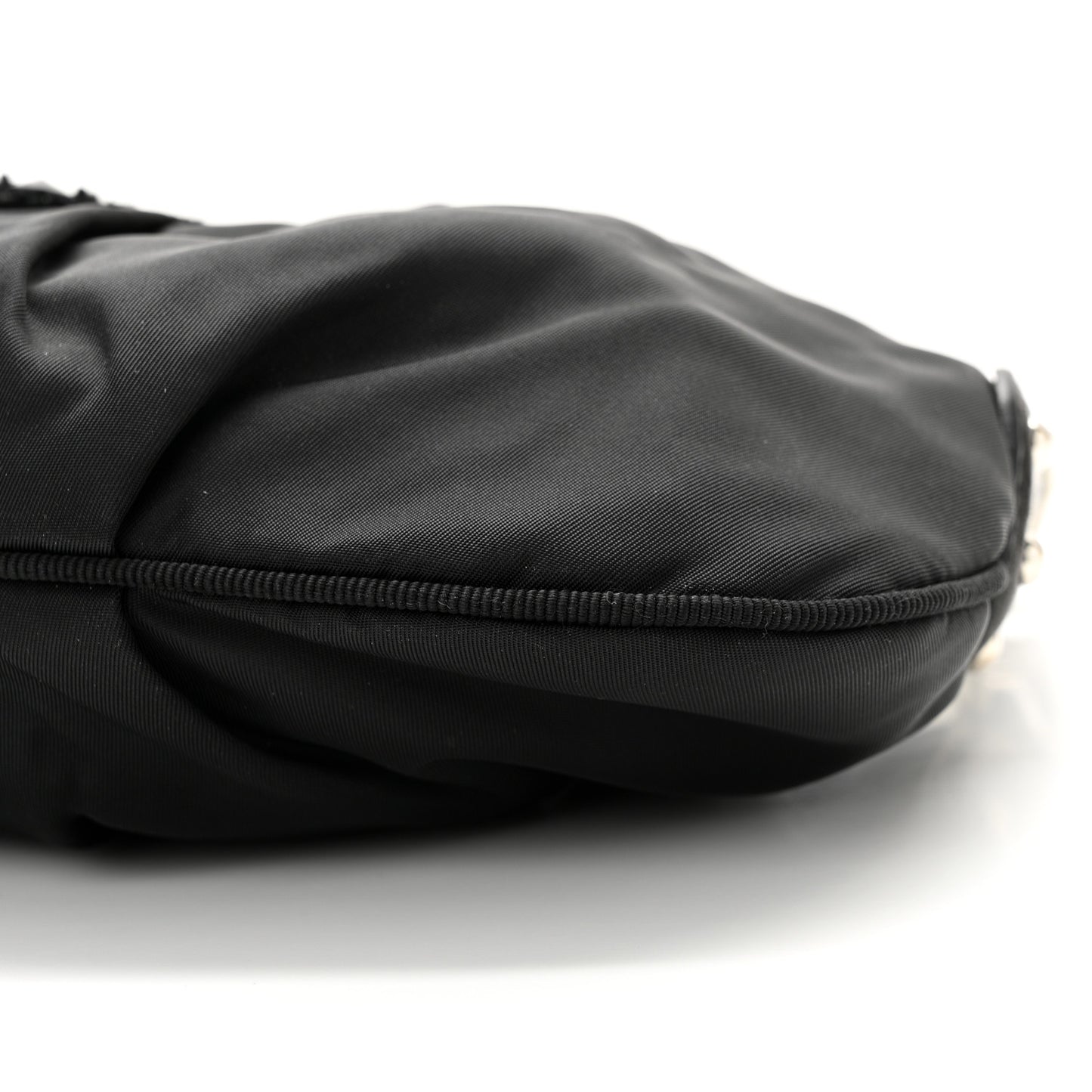Tessuto Nylon Beaded Bag Black