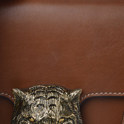 Gucci Calfskin Animalier Shoulder Bag Brown 8 of 8