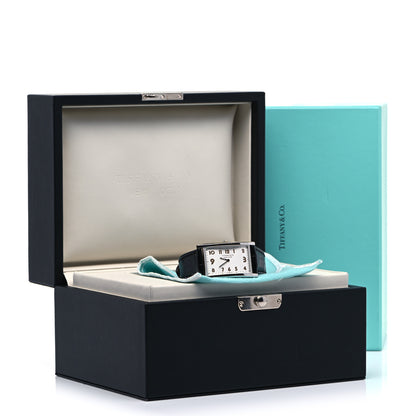 Tiffany Stainless Steel Alligator 25mm East West Quartz Watch 7 of 7
