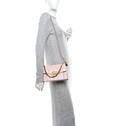 Givenchy Goatskin Quilted Small GV3 Shoulder Bag Pale Pink 2 of 9