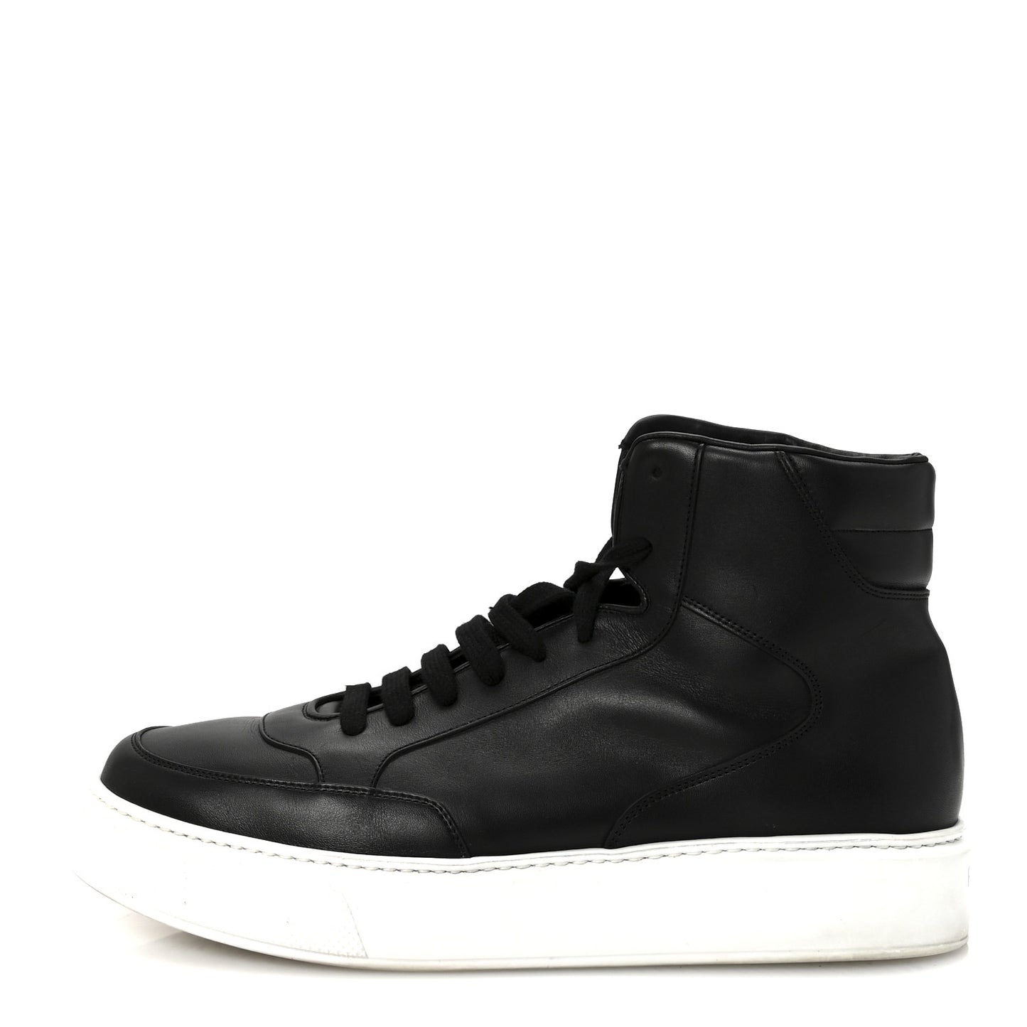 Vitello Soft Uomo Mens High Top Sneakers 12 Black