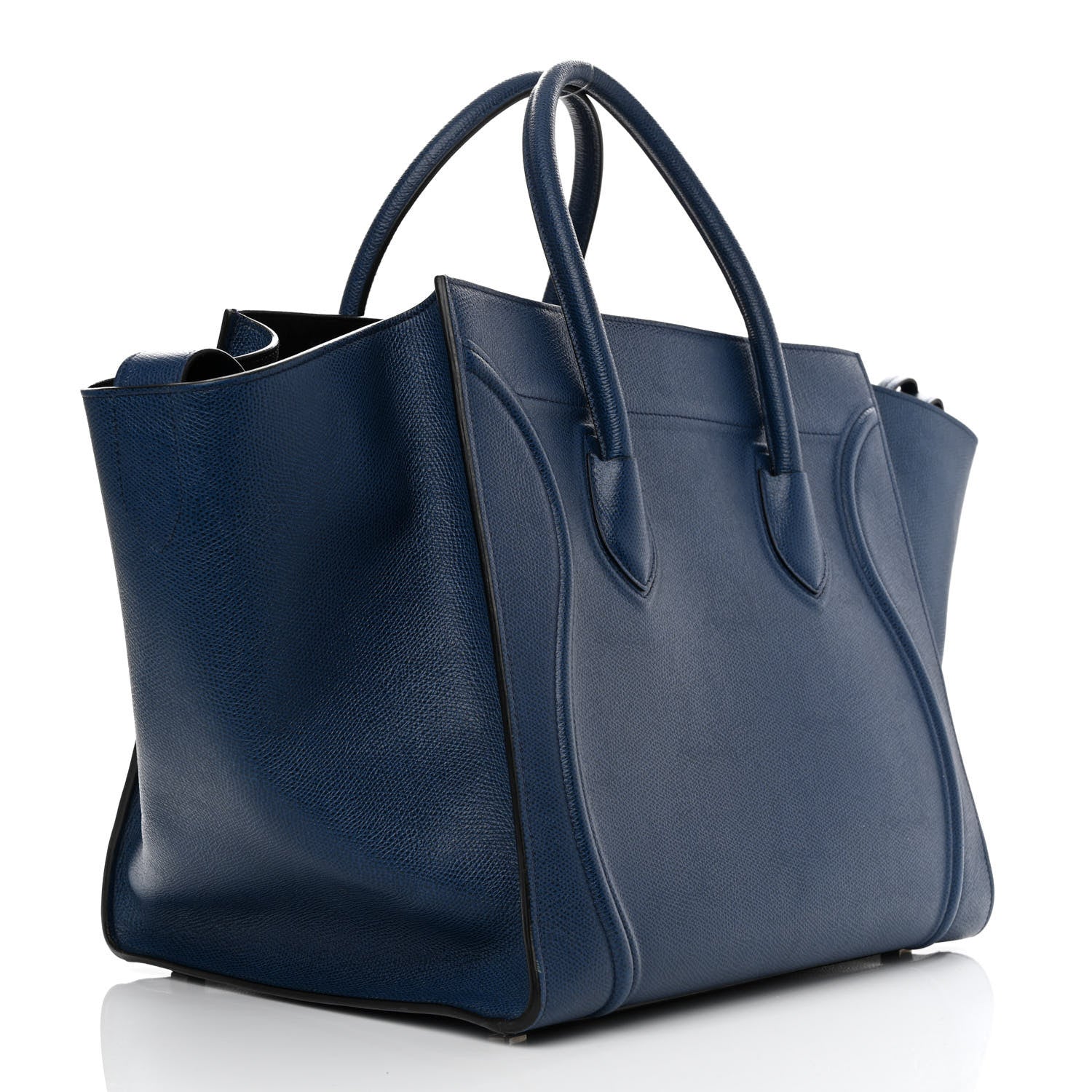 Celine Grained Calfskin Medium Phantom Luggage Deepsea 3 of 15