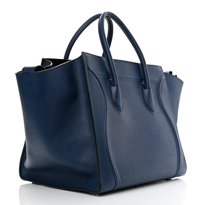 Celine Grained Calfskin Medium Phantom Luggage Deepsea 3 of 15