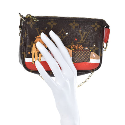 Louis Vuitton Monogram 2018 Christmas Animation Mini Cats Pochette Accessories 2 of 8