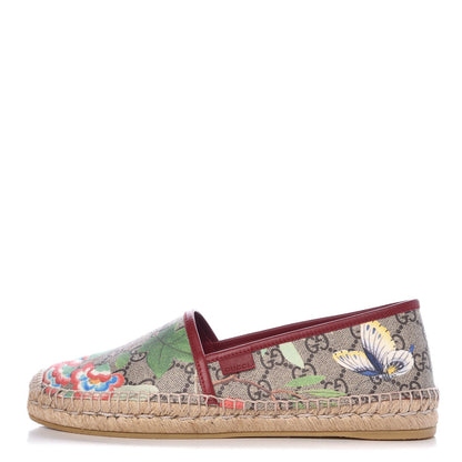 Gucci GG Supreme Monogram Tian Womens Espadrilles 39 Beige Multicolor Red 1 of 9