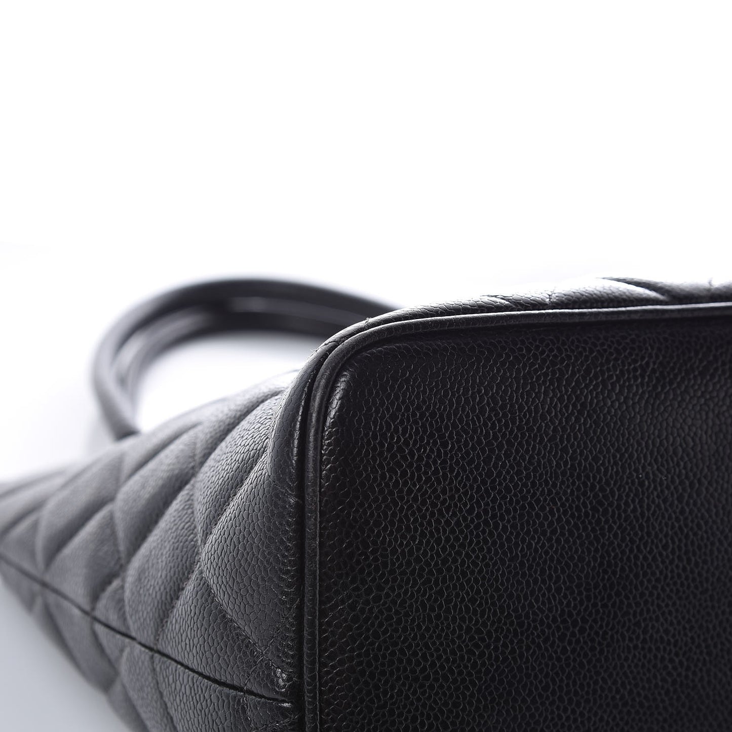 Caviar Quilted Medallion Tote Black