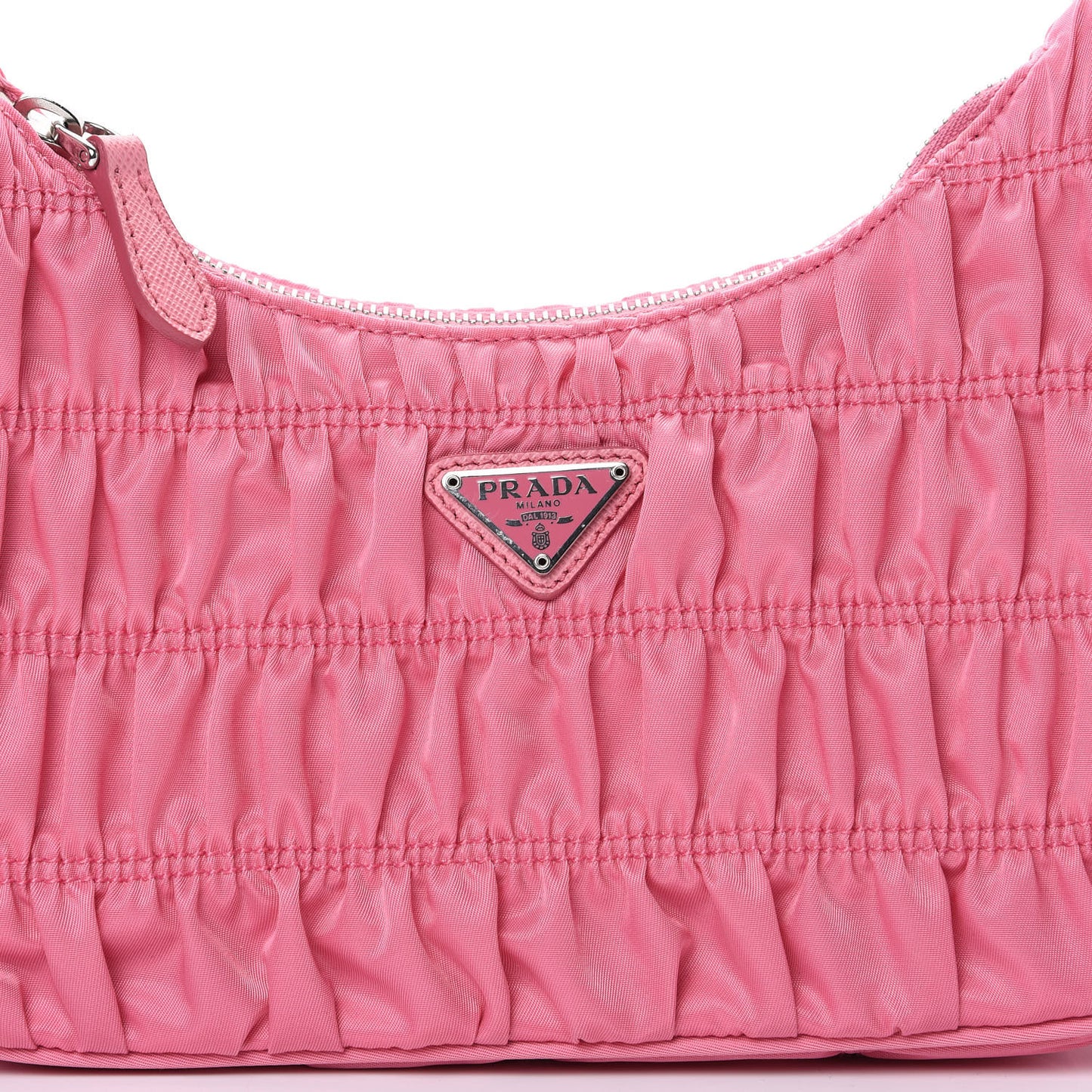 Tessuto Nylon Gaufre Shoulder Bag Begonia