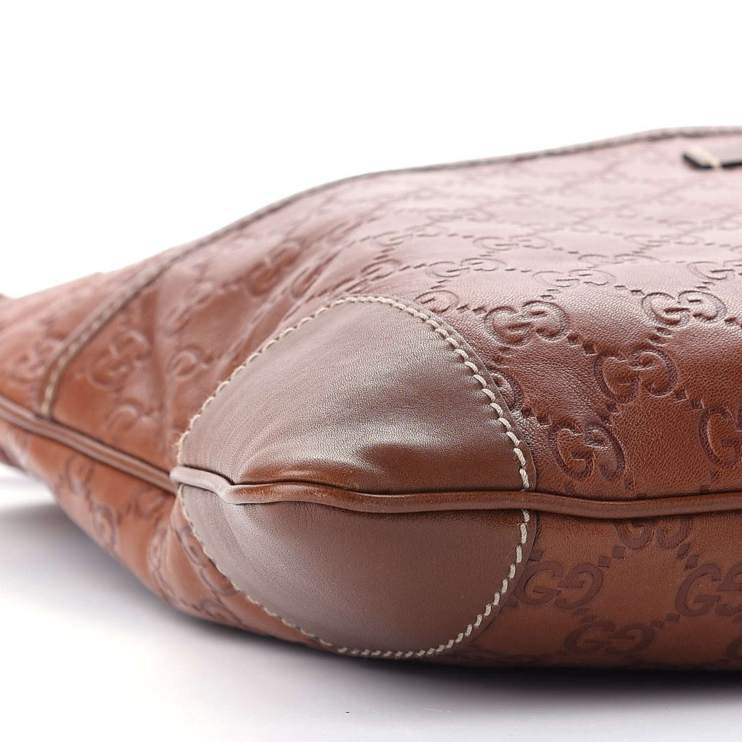 Gucci Guccissima Flat Messenger Bag Brown 8 of 9