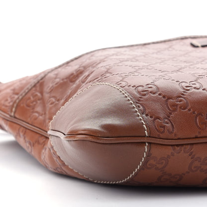 Gucci Guccissima Flat Messenger Bag Brown 8 of 9