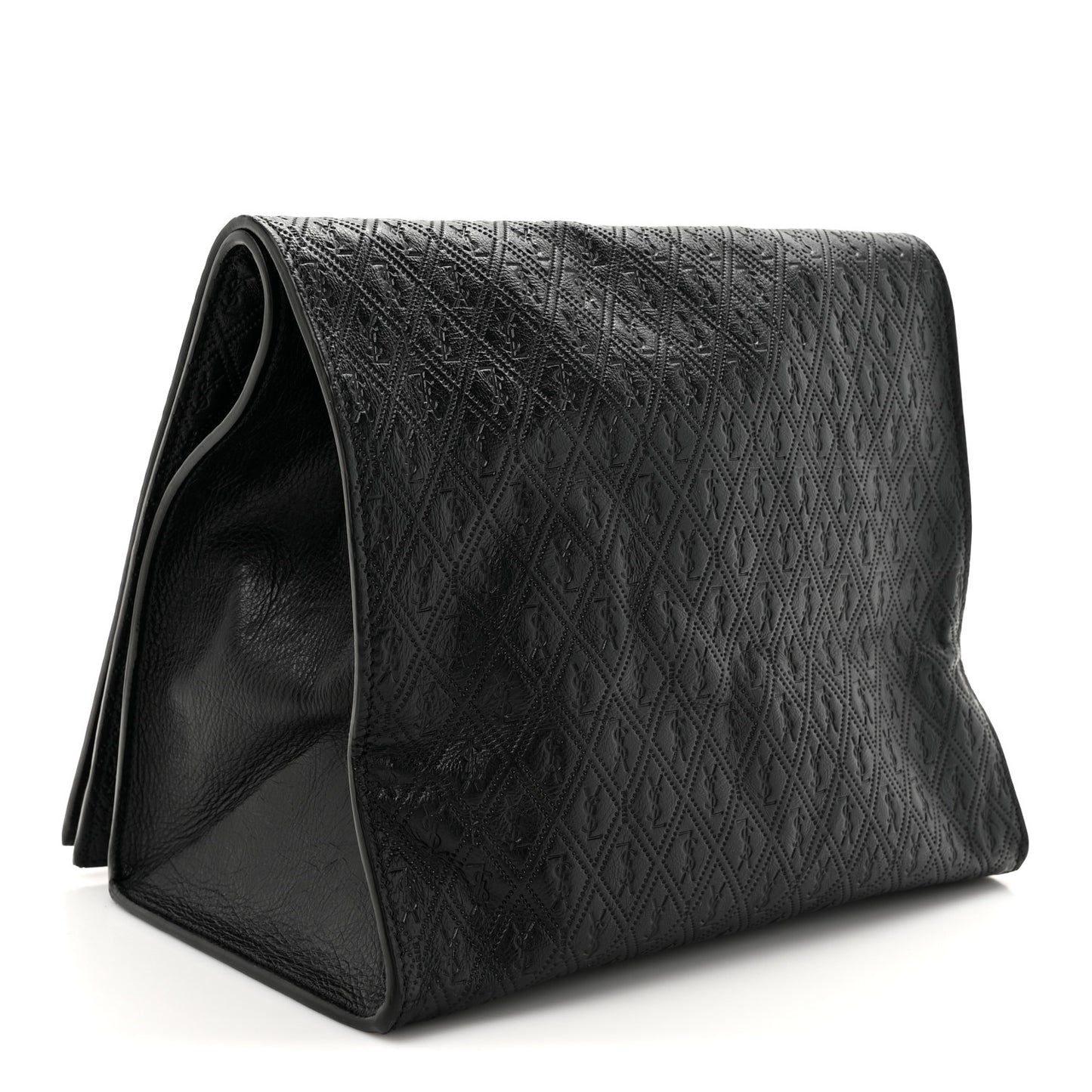 Calfskin Monogram Deli Paper Bag  Vintage Black