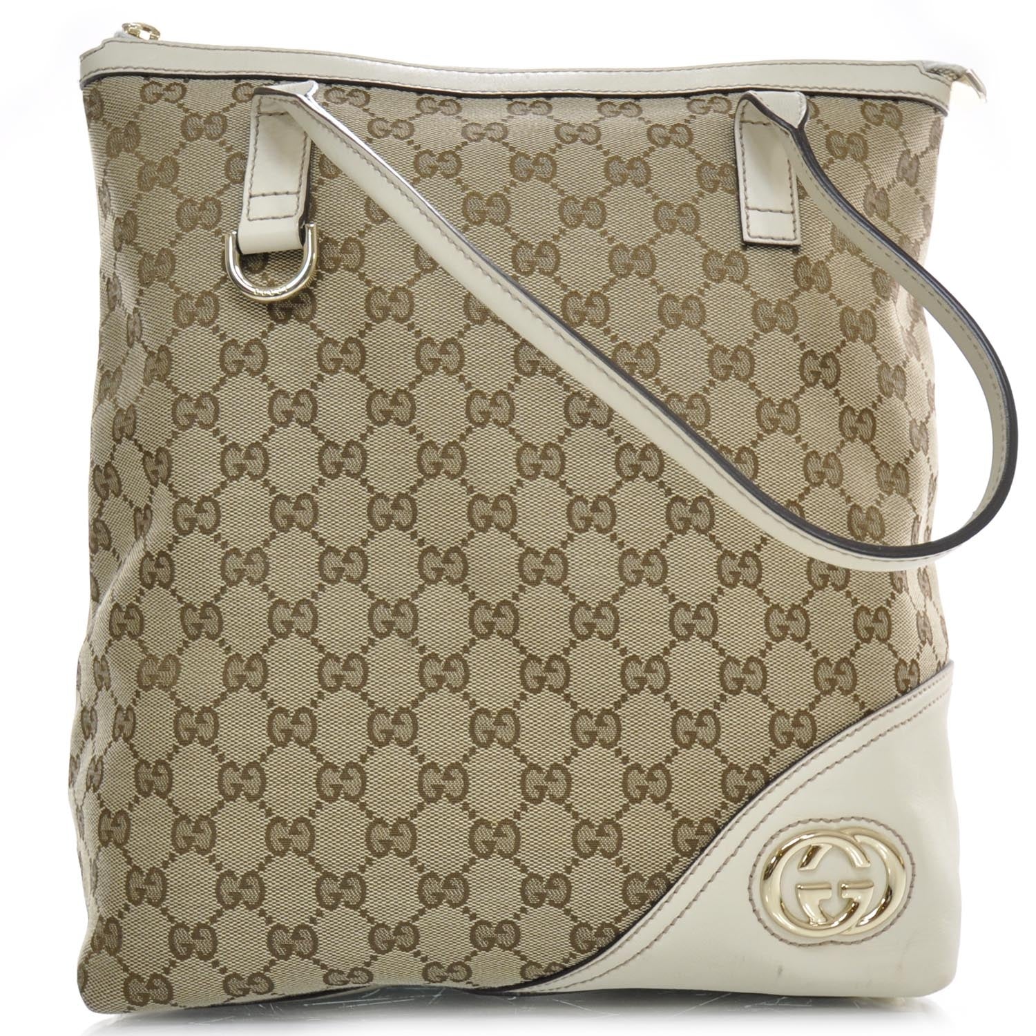 Gucci Monogram New Britt Tote Ivory 1 of 10