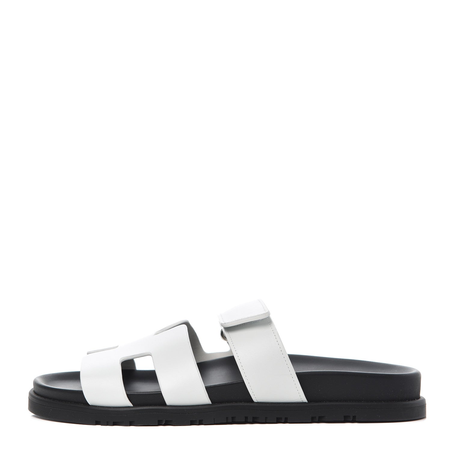 Hermes Calfskin Womens Chypre Sandals 38 White 1 of 11