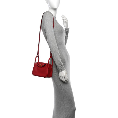 Hermes Swift Mini Lindy 20 Rouge Piment 2 of 11