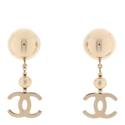 Chanel Metal CC Drop Earrings Gold 1 of 5