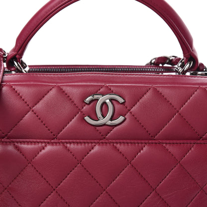 Chanel Lambskin Quilted Medium Trendy CC Bowling Bag Dark Pink 13 of 13