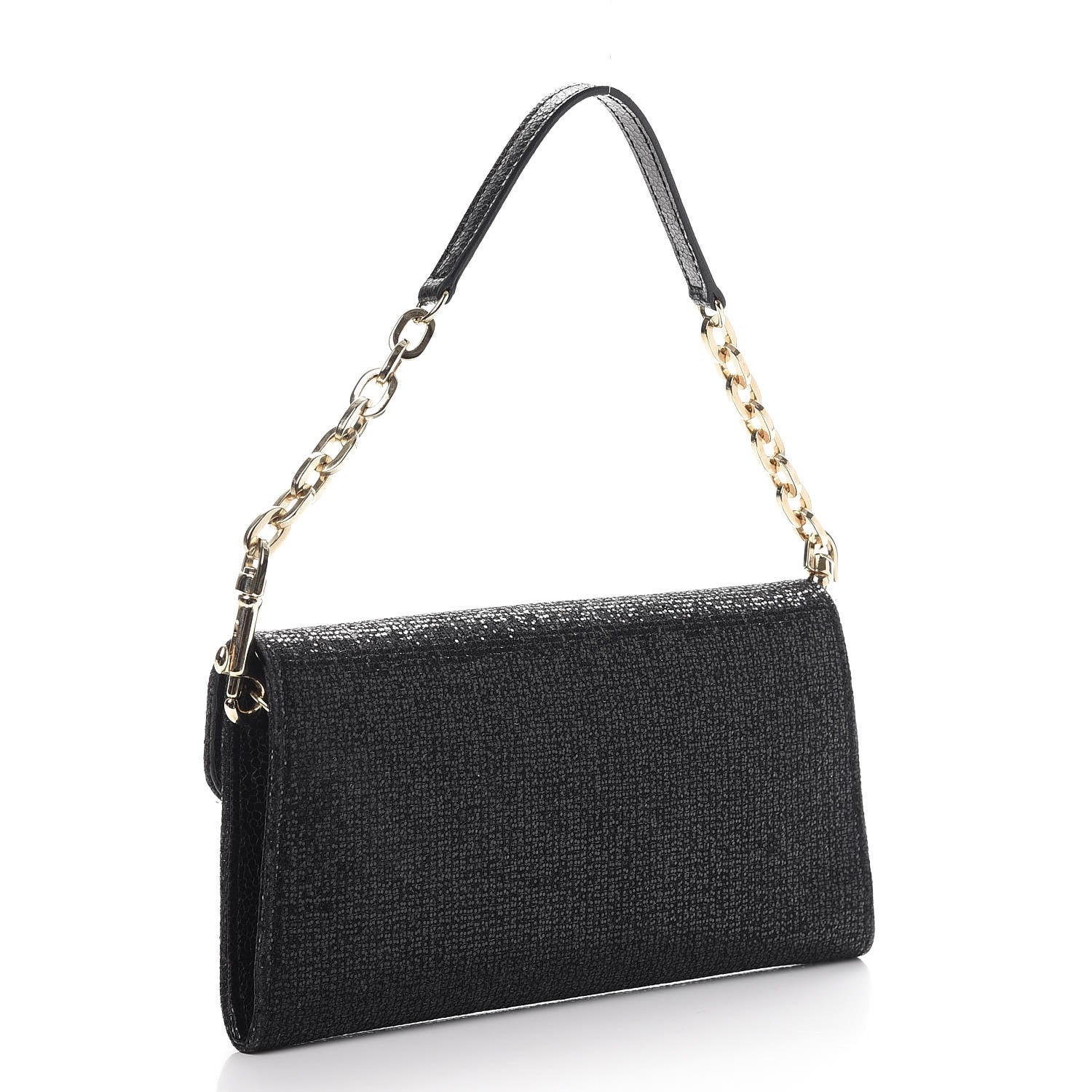 Jimmy Choo Glitter Riane Clutch Bag Black 3 of 12