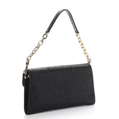 Jimmy Choo Glitter Riane Clutch Bag Black 3 of 12