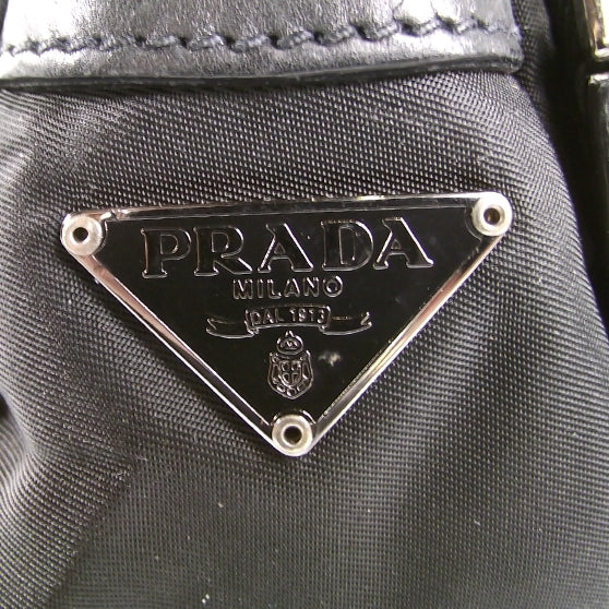 Tessuto Buckle Shoulder Bag Black