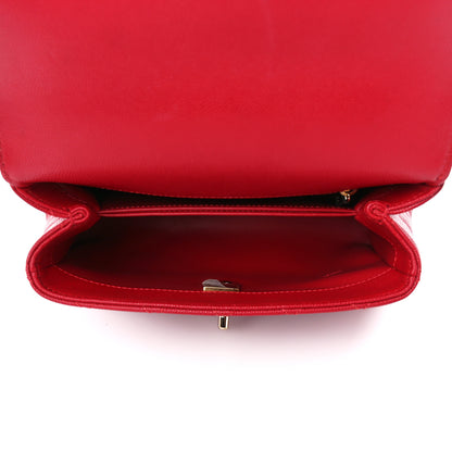 Chanel Caviar Quilted Mini Coco Handle Flap Red 4 of 10