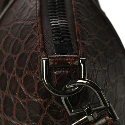 Givenchy Calfskin Crocodile Embossed 3D Stud Medium Antigona Brown 11 of 16