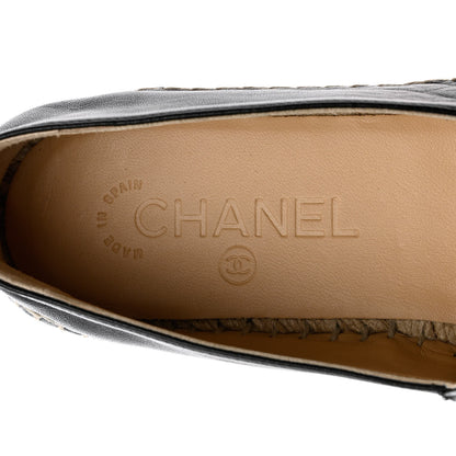 Chanel Lambskin CC Espadrilles 39 Black 8 of 9