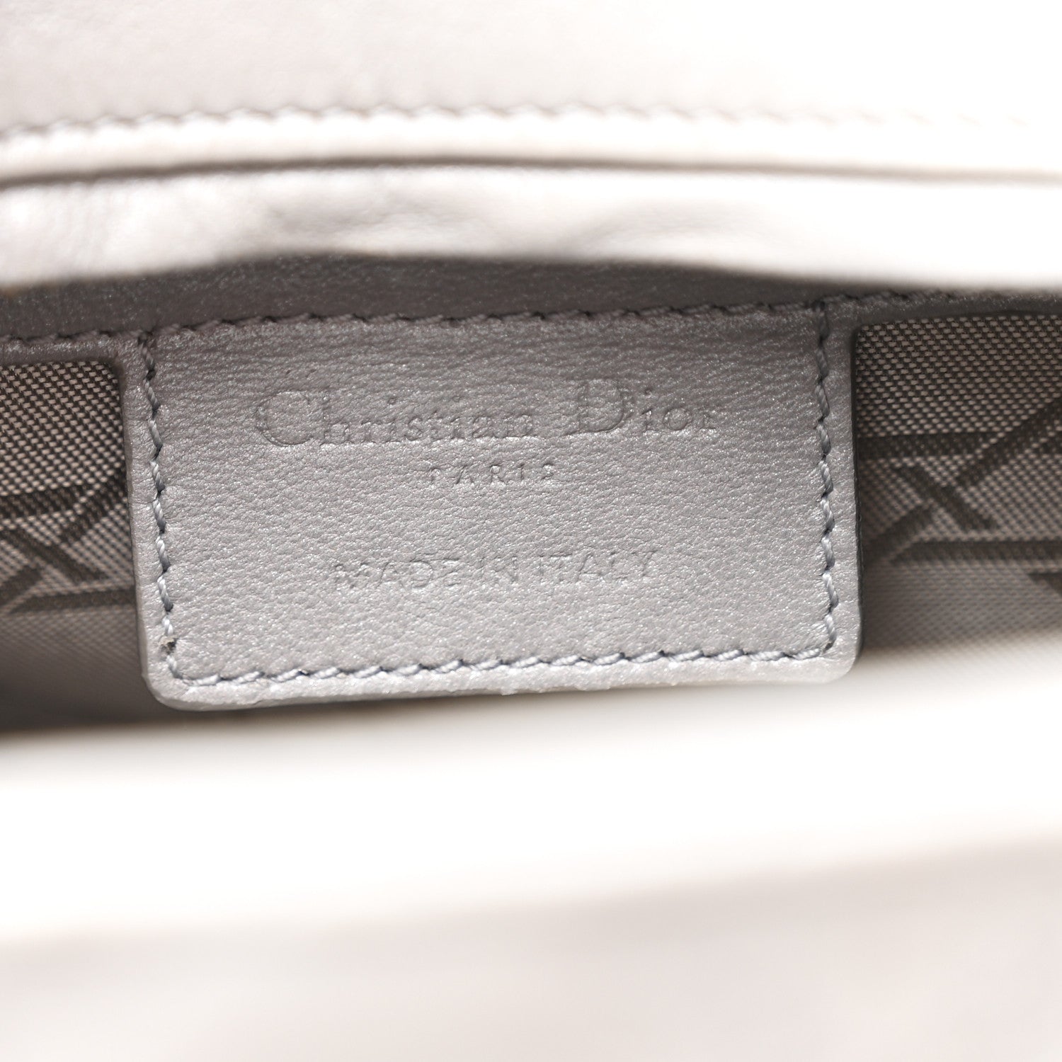 Christian Dior Lambskin Cannage Medium Lady Dior Grey 6 of 10