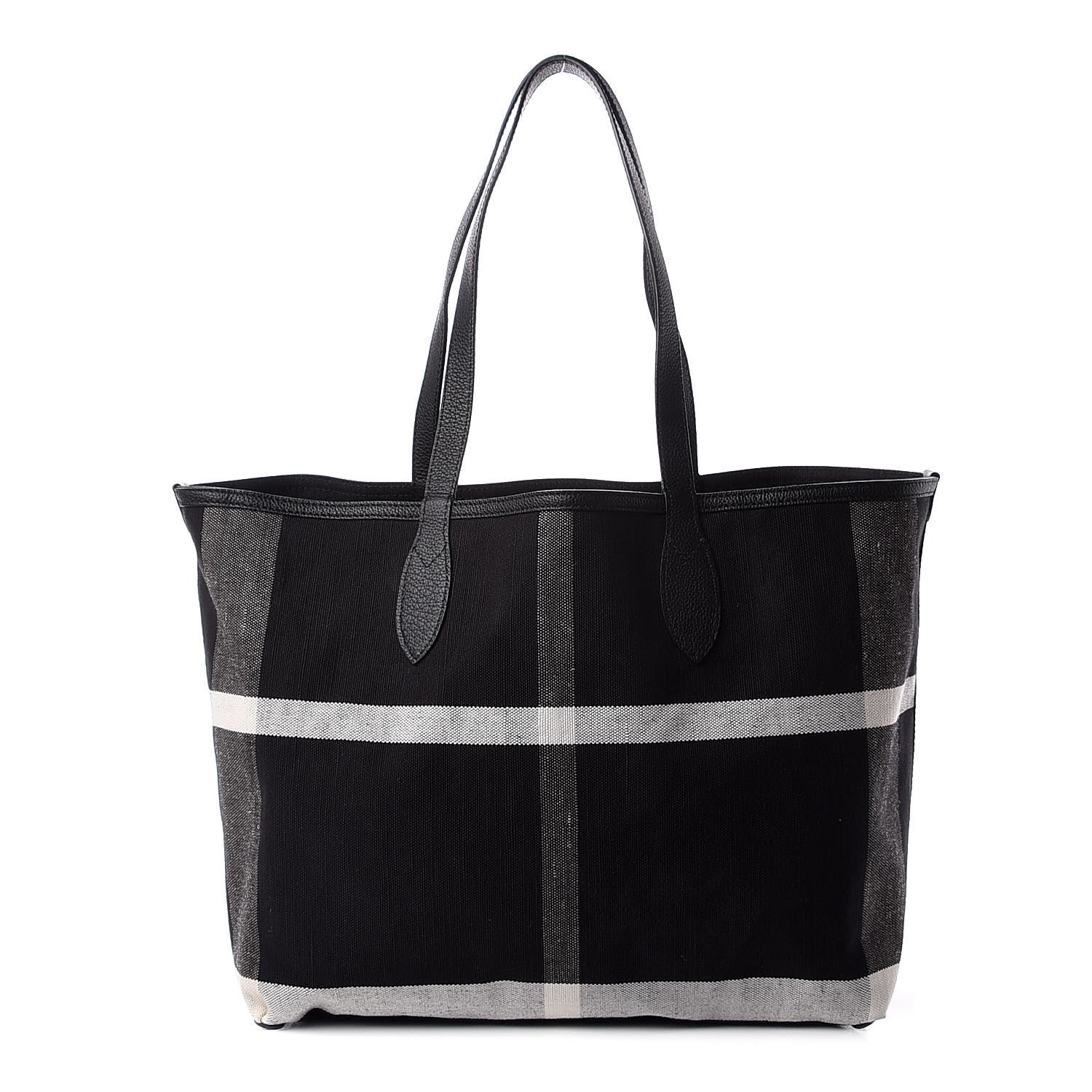 Burberry Coated Canvas Medium Reversible Doodle Tote Black 5 of 9