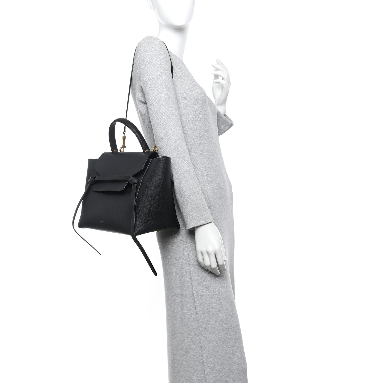 Celine Grained Calfskin Mini Belt Bag Black 2 of 10