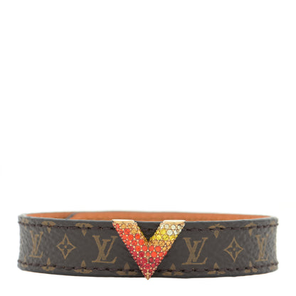 Louis Vuitton Monogram Crystal Essential V Bracelet 17 Multicolor Gold 1 of 7