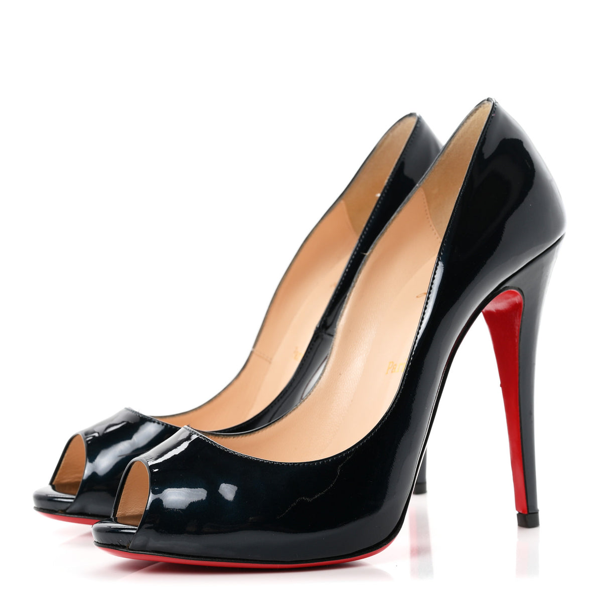 Christian Louboutin Patent Lady Z 120 Pumps 39 Dark Blue 4 of 10