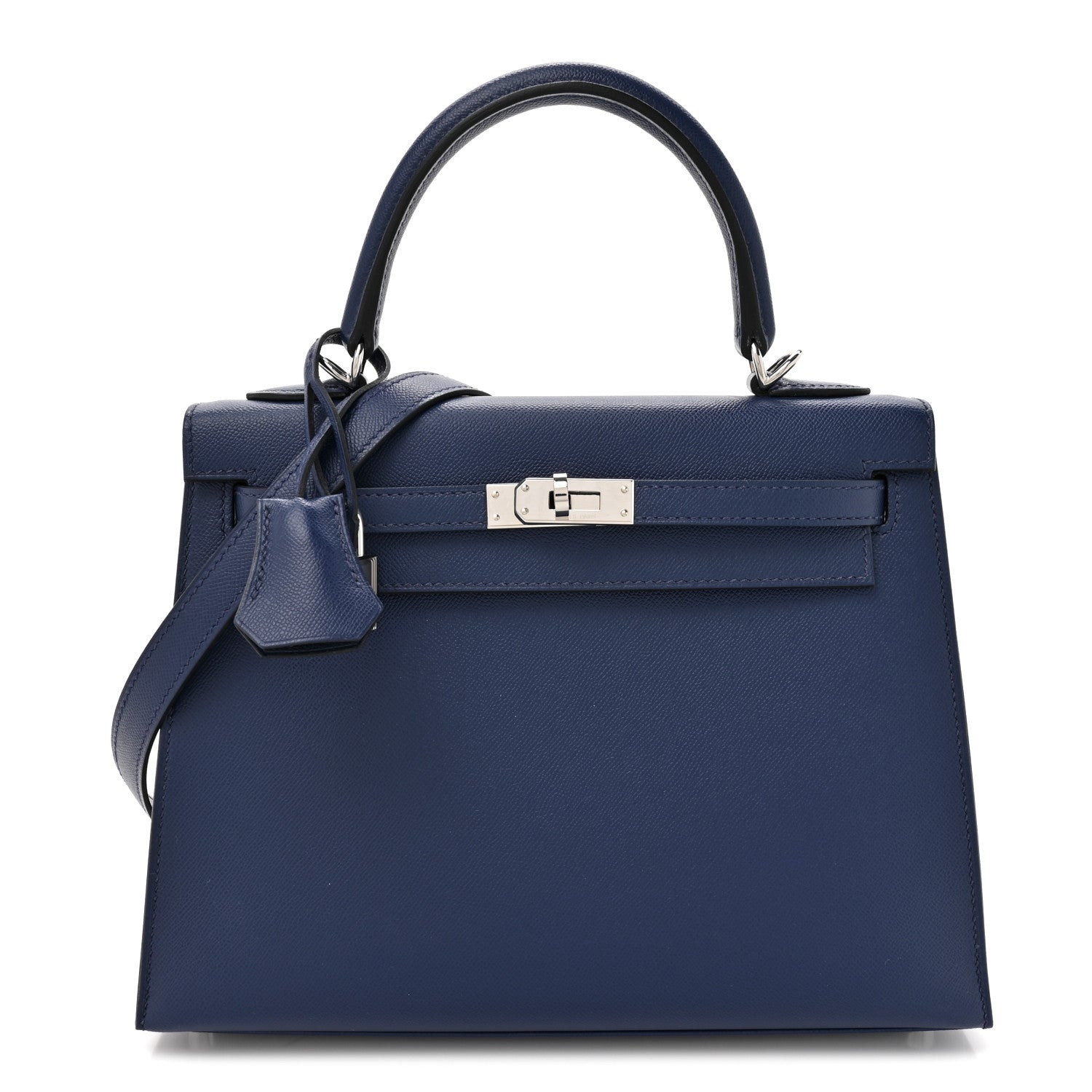 Hermes Madame Calfskin Kelly Sellier 25 Bleu Encre 1 of 13