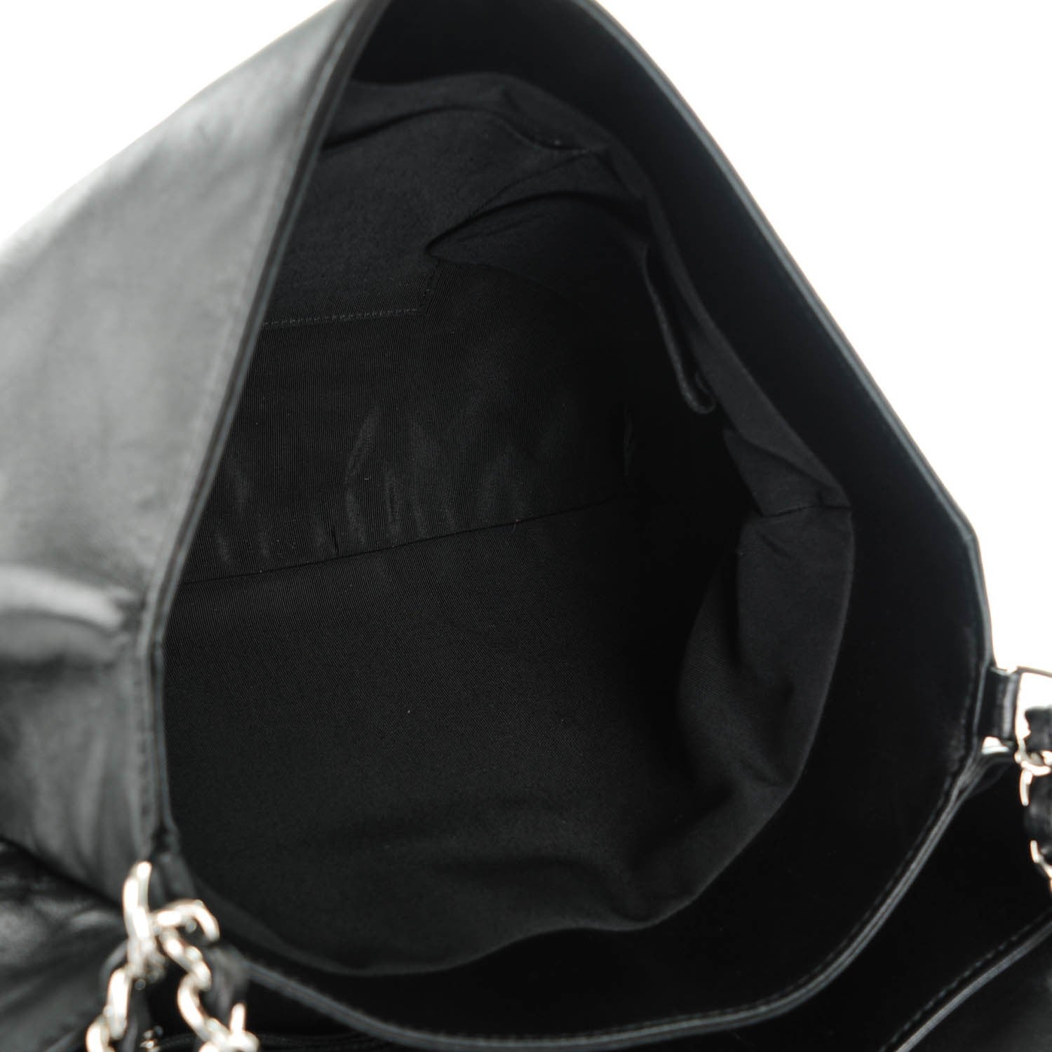 Chanel Shiny Lambskin Quilted Large Trianon Messenger Flap Black 6 of 8