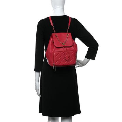 Chanel Caviar Quilted Business Affinity Backpack Red 3 of 10