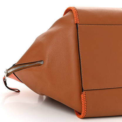 Loewe Calfskin Whipstitch Small Hammock Shoulder Bag Tan Orange 9 of 10