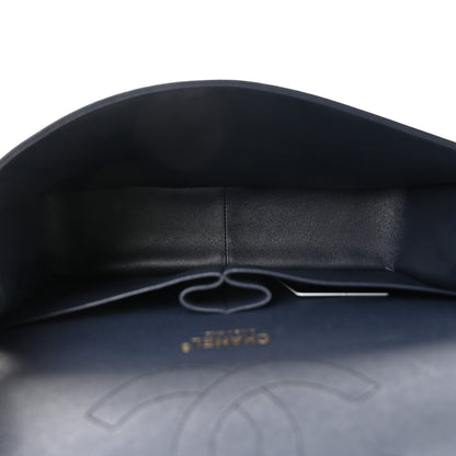 Chanel Caviar Quilted Jumbo Double Flap Navy 5 of 12