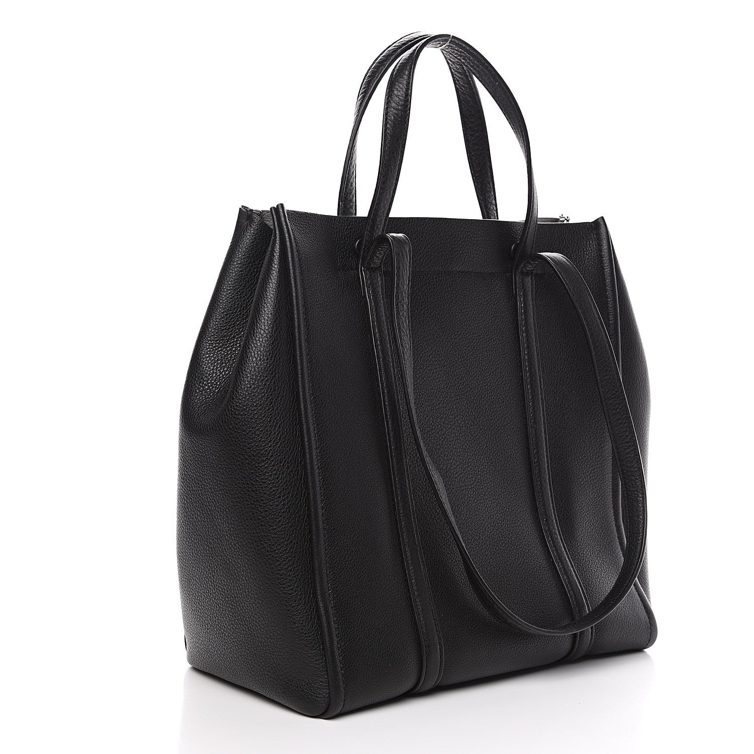 Marc Jacobs Grained Calfskin The Tag Tote Black 2 of 9