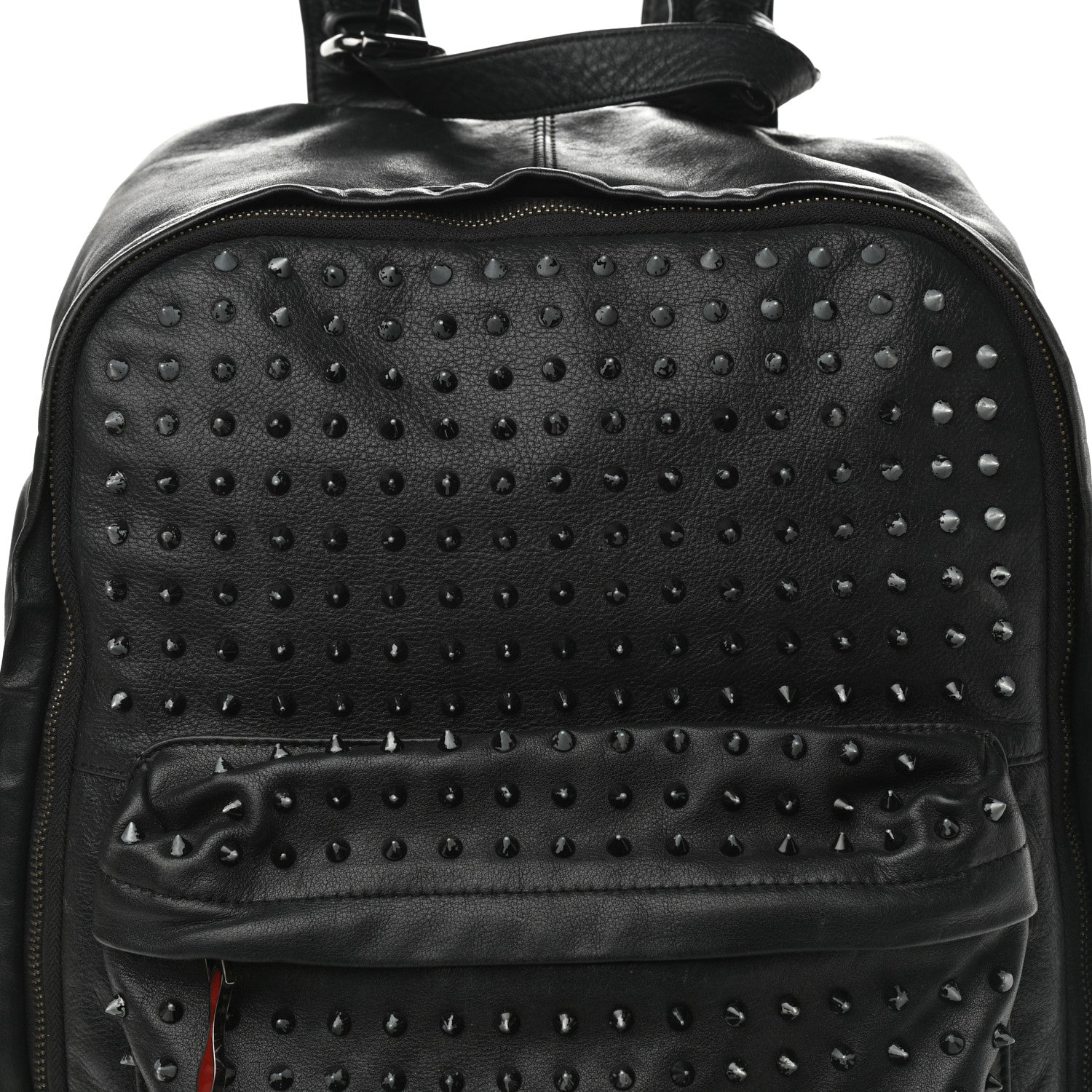 Christian Louboutin Calfskin Spiked Backpack Black 7 of 10
