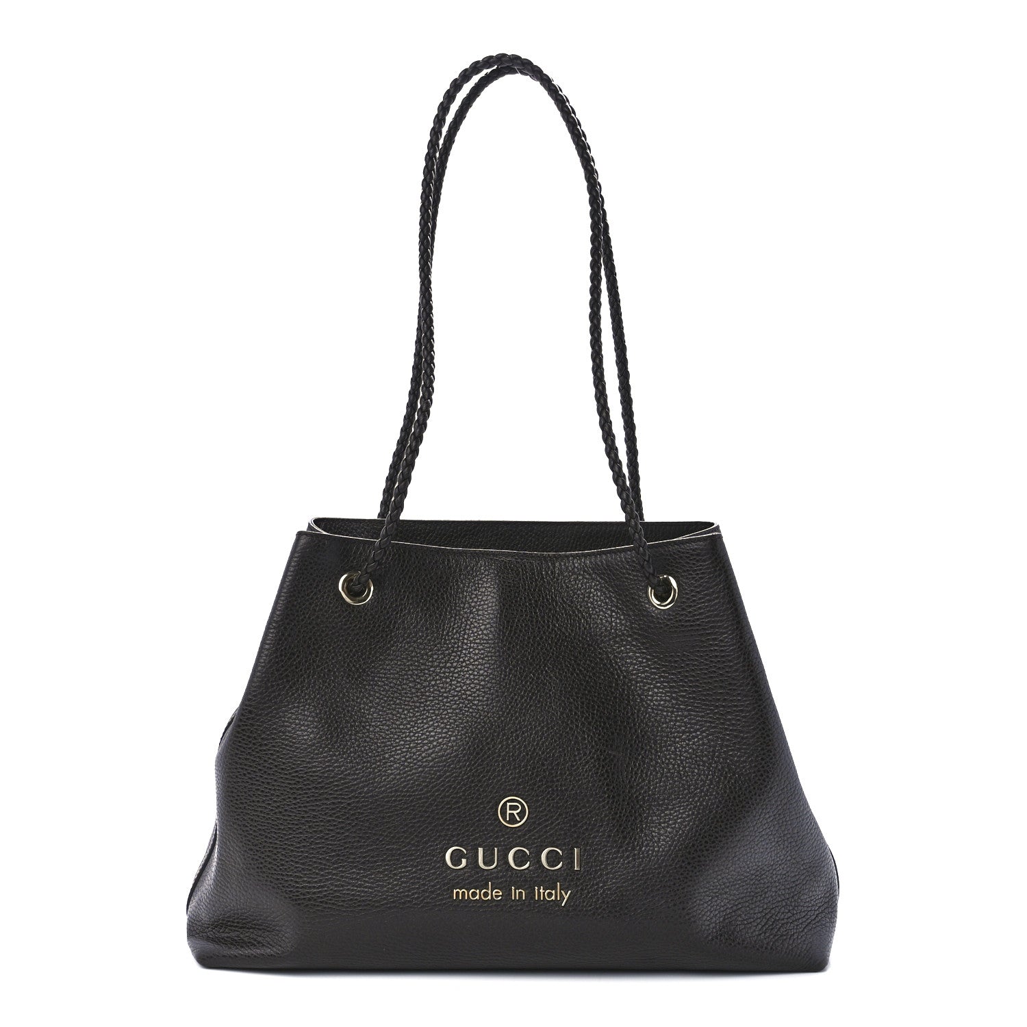 Gucci Calfskin Medium Braided Handle Gifford Tote Dark Brown 1 of 13